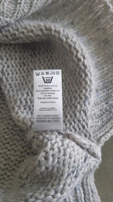 Sweter damski, srebrny