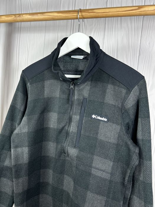 Columbia 1/3 Zip Plaid кофта фліска з гарним дизайном Оригінал!