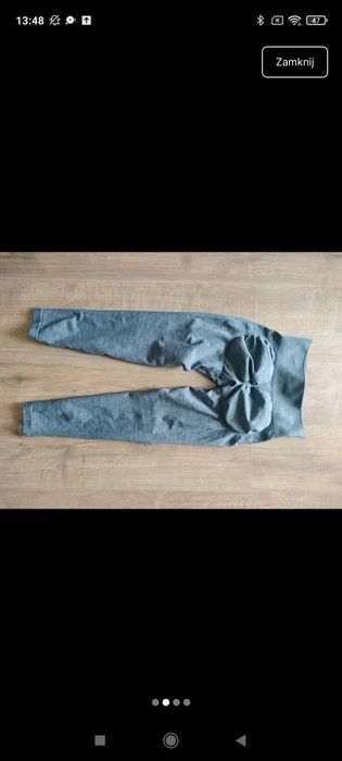 Leginsy gym Glamour seamless grey push to rozmiar m