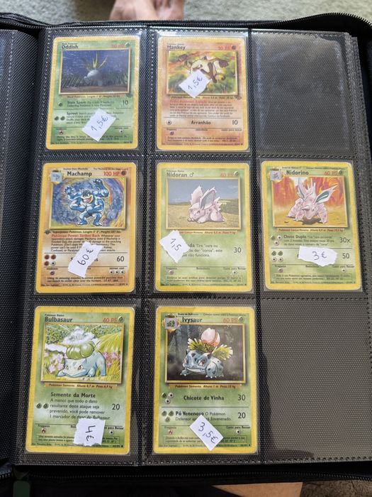 Cartas pokemon antigas