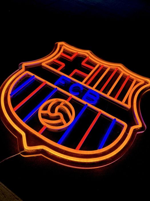 PROMOCJA Herb FC Barcelona neon led  – prezent/dekoracja