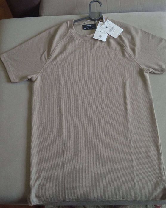 T-shirt manga curta textura