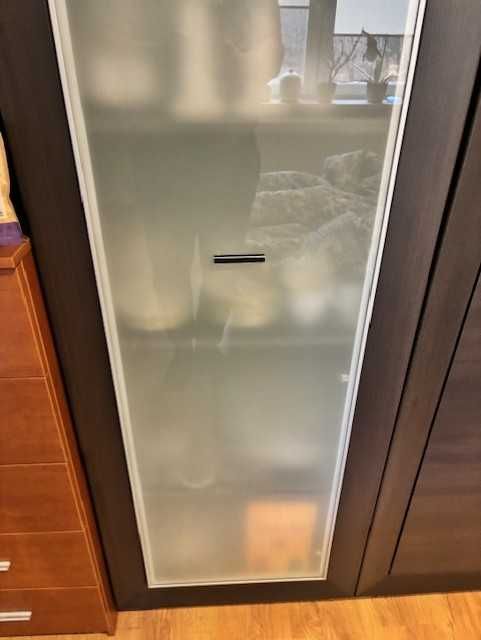 Zestaw komoda, szafka TV, witryna, dąb wenge