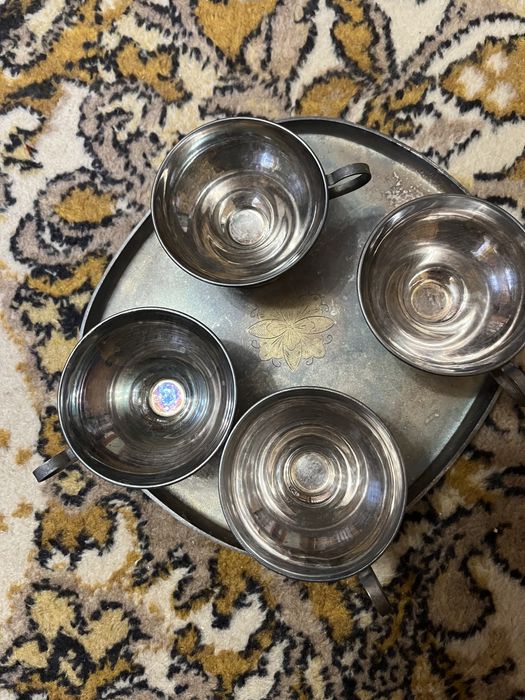 Набір чайний мельхиор