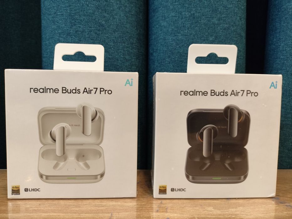 Нові Realme buds air 7 pro tws metallic black/glory beige/fiery red