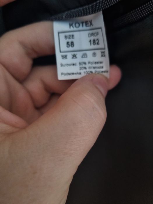 Garnitur męski r 58