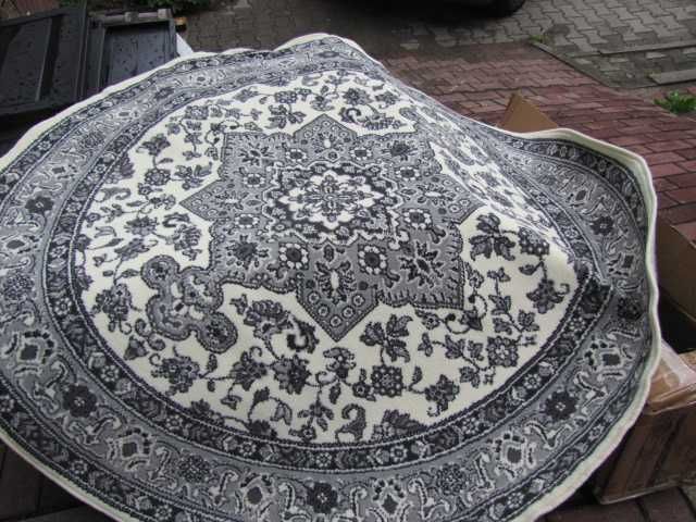 Okrągły dywan do salonu, orientalny z krótkim włosiem, vintage, Nouristan Mirkan  160 cm