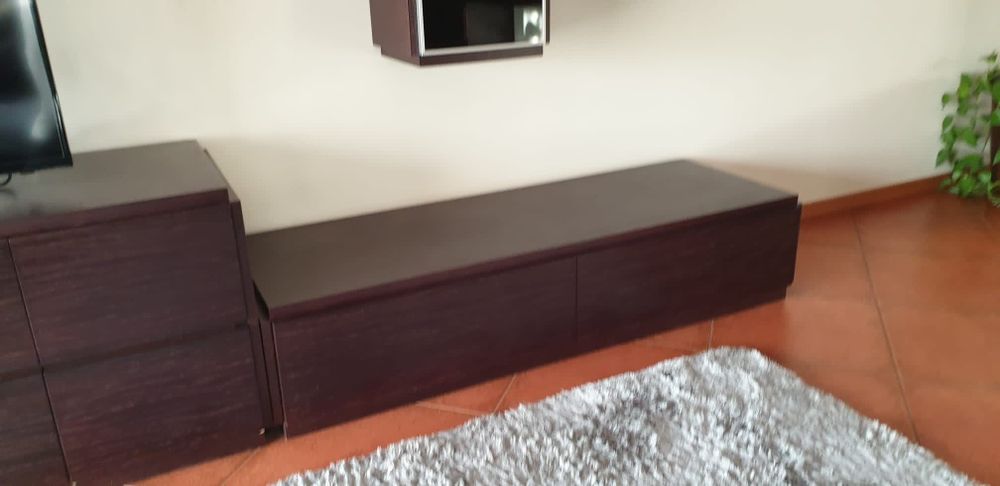 Sala de estar castanha chocolate