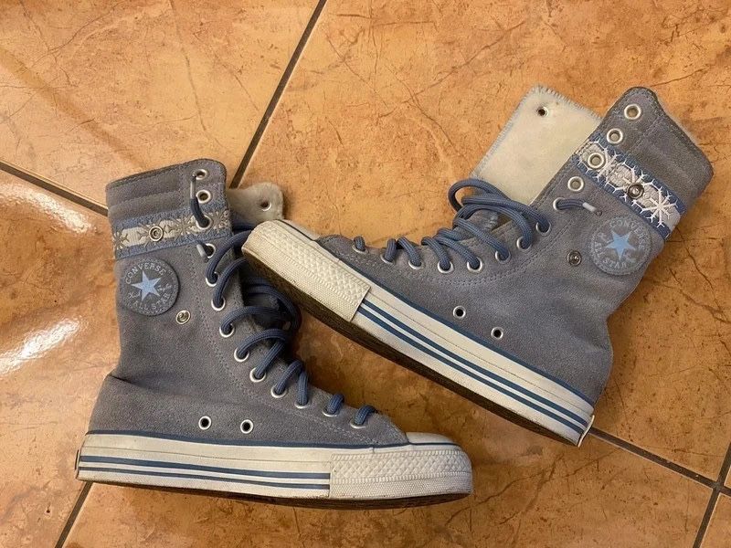 Converse zimowe ocieplane skora zamsz trampki dlugie za kostke merino