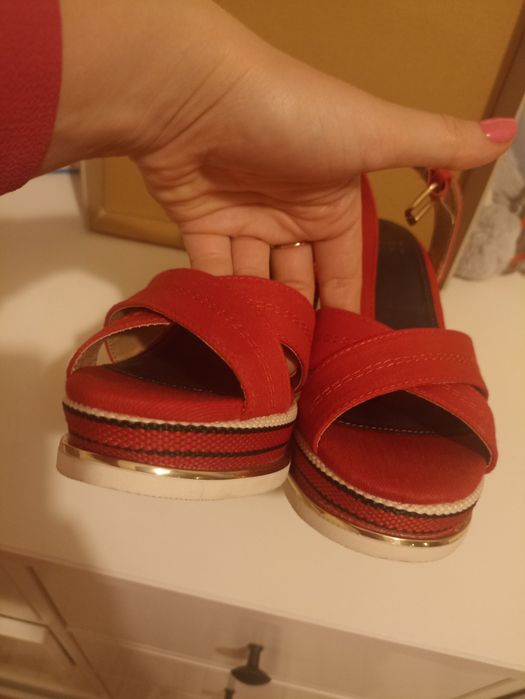 Lasocki nowe koturny CCC Jenny fakty 38 czerwone