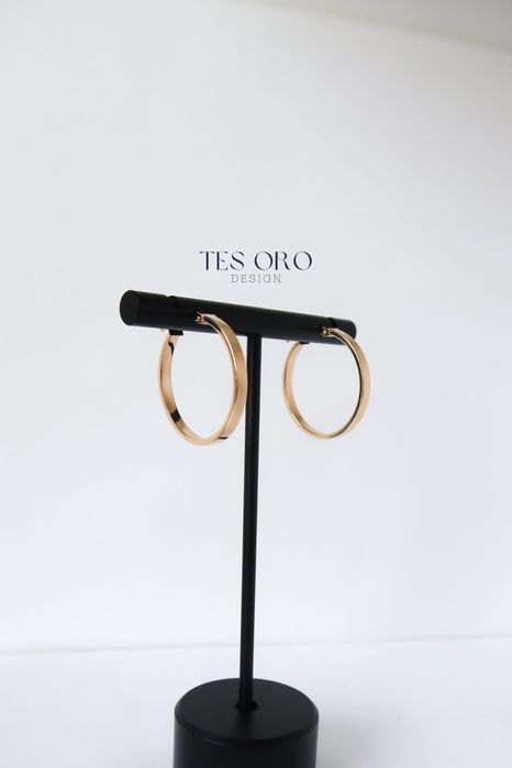 Złote Kolczyki Koła | 2.4cm | Próba Złota 585