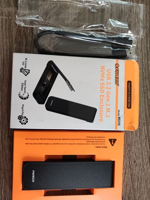 Карман (бокс) для SSD FIDECO M210CP USB 3.2 Gen 2 NVMe 10Gbps (USB-C)