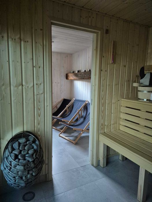 Domek wyłączność,basen ogrzewany,jacuzzi,jezioro,sauna,kominek wynajem