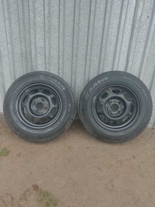 2 Koła r13 4x100  Zima Sava 155/80 2017r 6,2mm