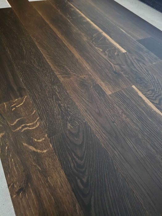 Parkiet dąb wędzony lakier (11x70x490) 120 m2