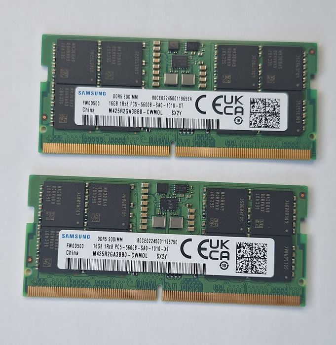 2 Memórias RAM DDR5 16GB