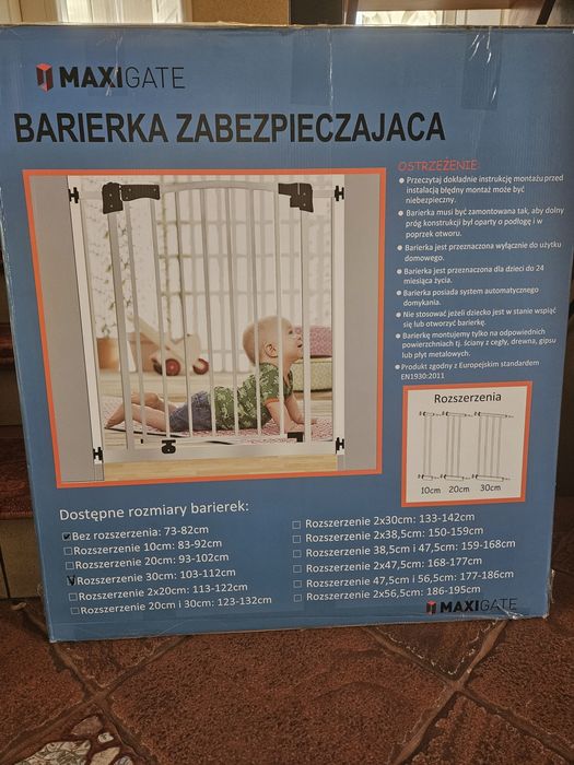 Barierka bramka zabezpieczajaca  NOWA