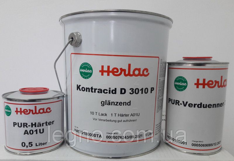 Лак паркетний Herlac Д3010Р шм Контрацид 27.5 л без розчинника