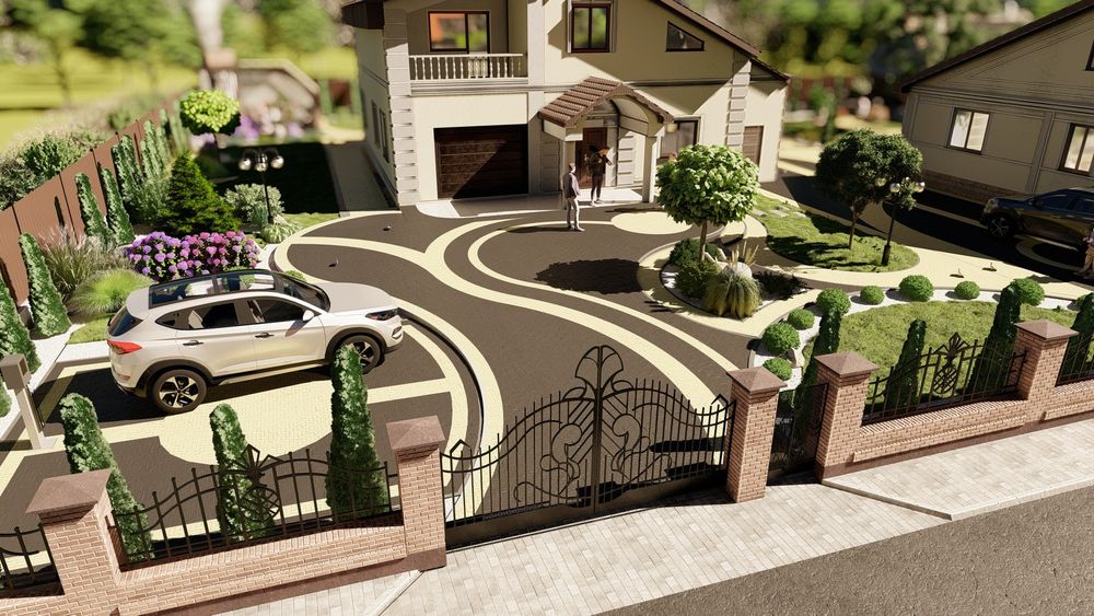 Ландшафтный дизайн/ Дизайн/ Визуализация/ 3Д проект/ озеленение/ 3D