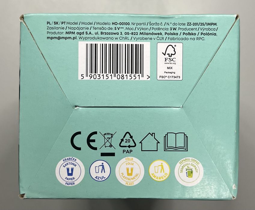 Golarka do ubrań Hoffen bezprzewodowa LED USB-C beżowa