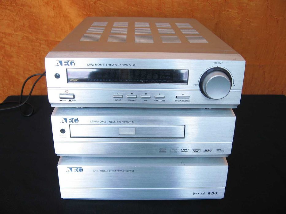 AEG Wieża Wzmacniacz Amplituner+CD Tuner z RDS+DVD Mp3 końcówka mocy