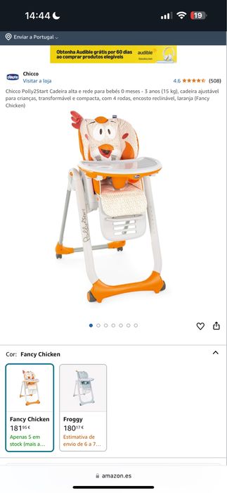 Cadeira de papa chicco