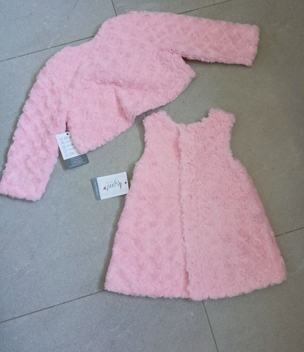 Sukienka + bolerko komplet roczek rozm 86