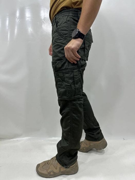 Штани чоловічі Loshan карго зимові олива, чорні, камуфляж.