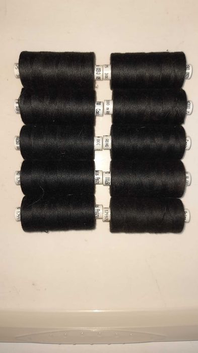 Zestaw nici tapicerskich grubość 30-czarne 10x300 m