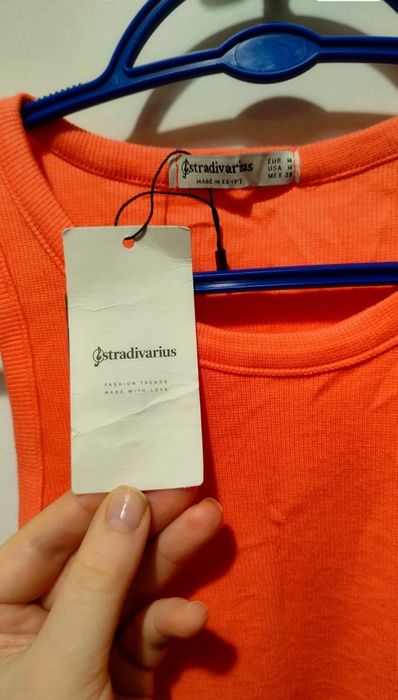 Top /croptop/ nowy/ Stradivarius / Orange/ pomarańczowy/ wiskoza/