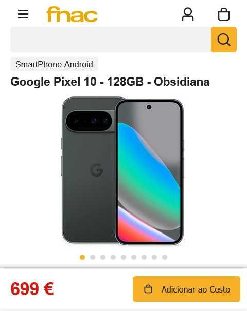Smartphone Google Pixel 10 NOVO