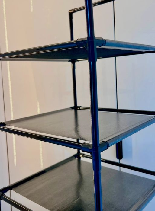 Wysoki regał na buty loft – 10 poziomów | Organizer modułowy