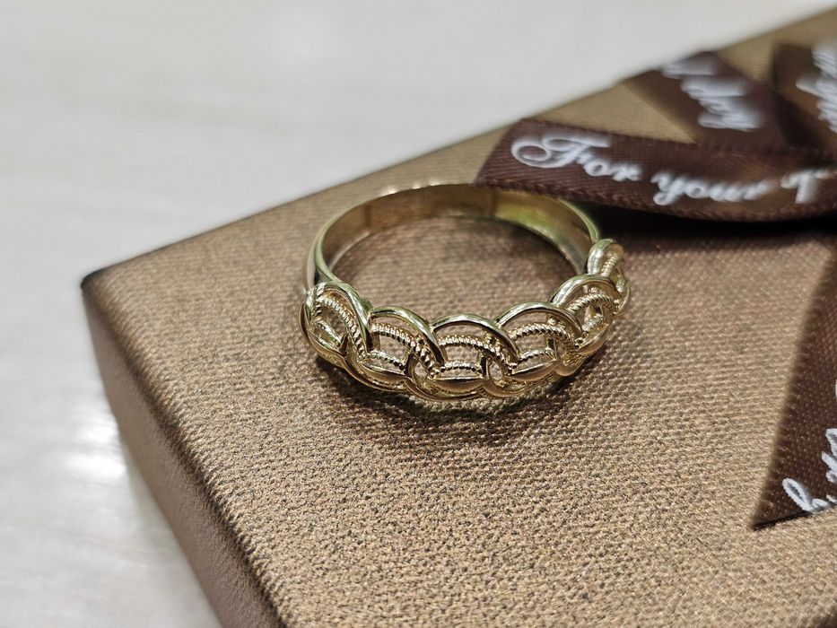 Złoty pierścionek stylowy BARDZO ŁADNY WZÓR PR 585