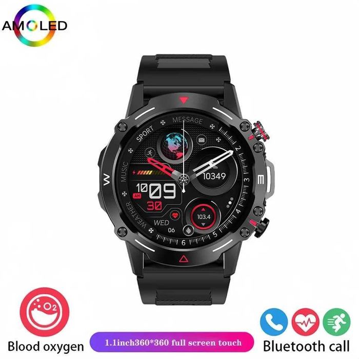 Smartwatch HK87 telefon BT 1,43 AMOLED 466x466 menu  PL