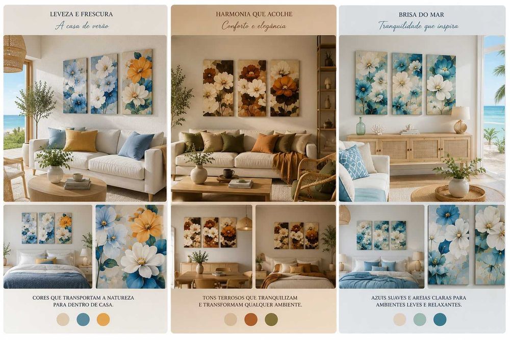 Quadro Flores decoração