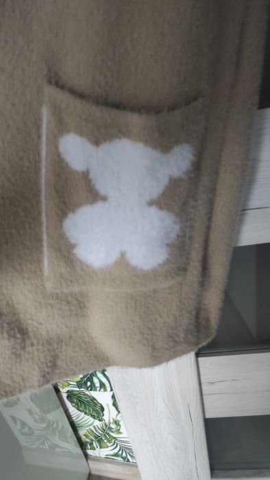 Sweter Kardigan alpaka beżowy r. S/M Polska Produkcja
