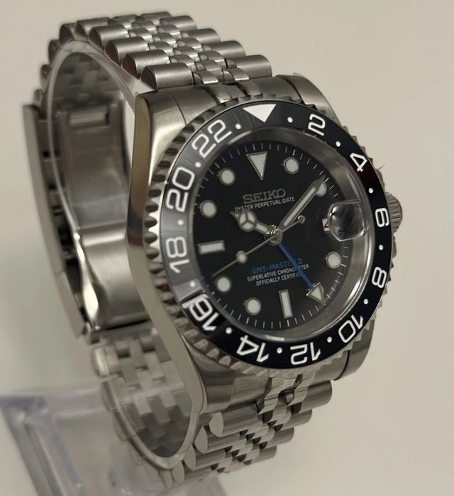 SEIKO MOD GMT Master Czarny Jubilee Custom NOWY