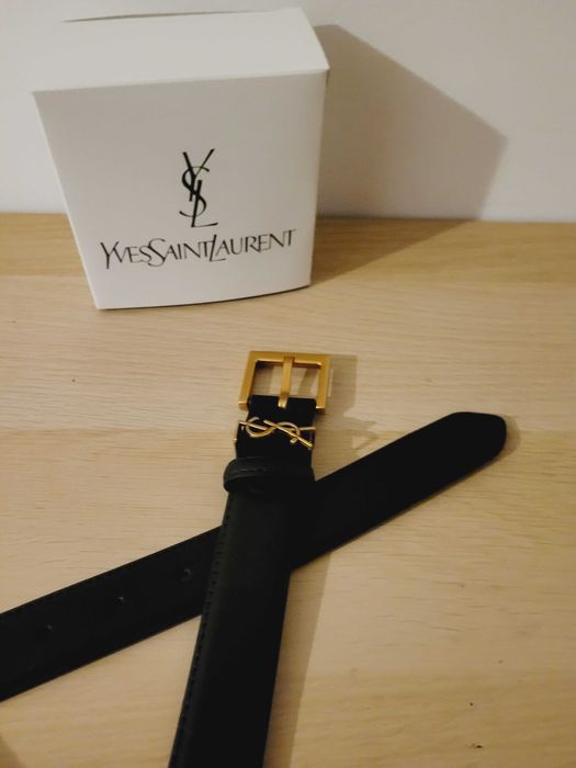 Czarny damski skórzany pasek 110 cm