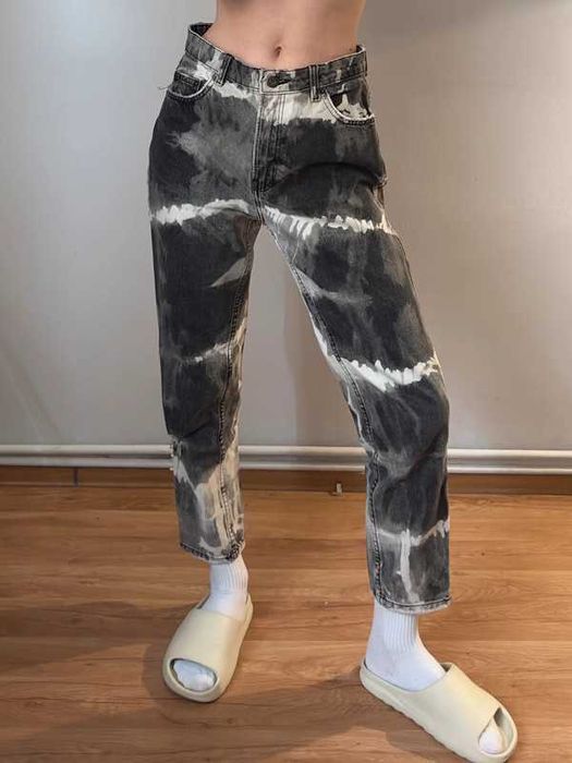 Jeansy szare tie die