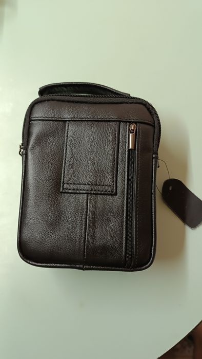 Кожаная маленькая барсетка