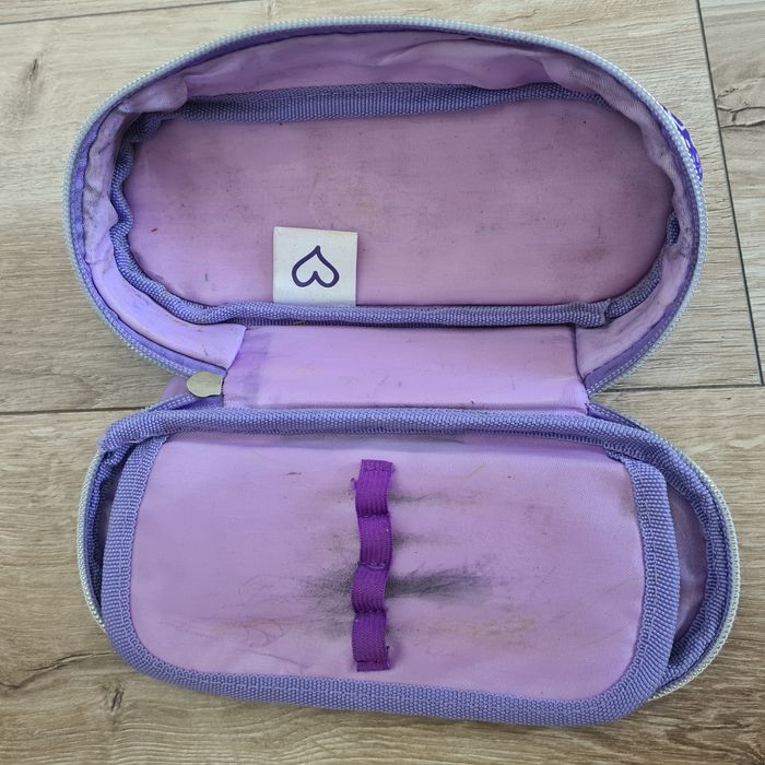 Plecak i piórnik, zestaw, konie, kl.1-3,  fioletowy