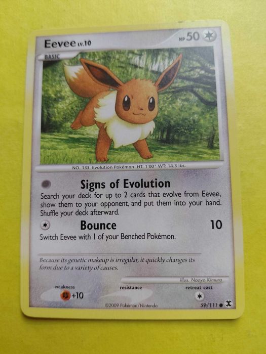 Pokemon Card -Eevee  HP 50