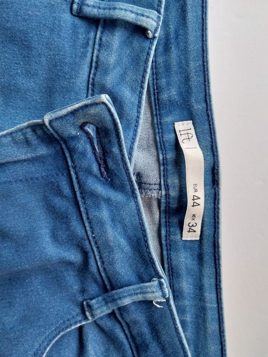 Lefties calças jeans azuis cintura subida super high waist nr.° 44
