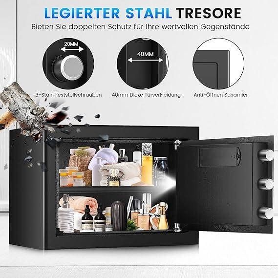 Домашній сейф об'ємом 28 л, цифровий сейф із кодовим замком