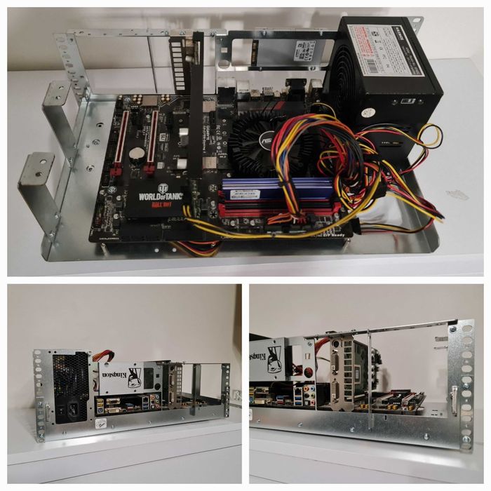 Obudowa RACK do szafy 19 cali R-CASE 1 PRO RAW / Serwer ATX / AIO 240
