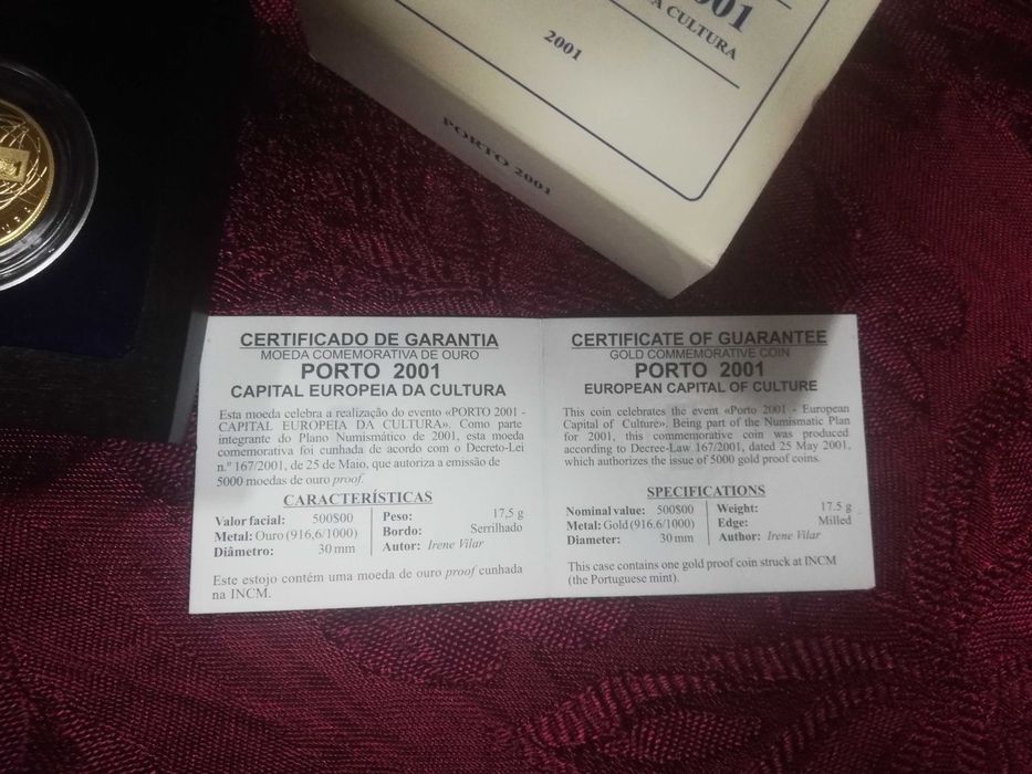 Lote numismatica ouro porto