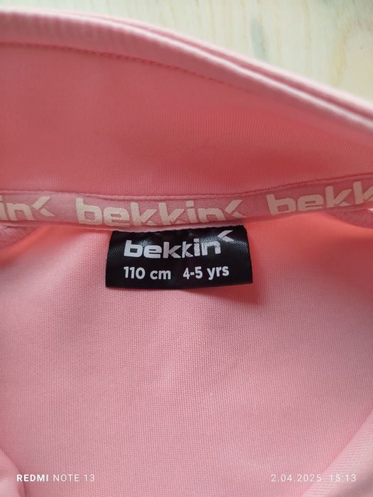 Pudroworóżowa bluza sportowa wf gimnastyka rower bekkin 110 4-5 lat