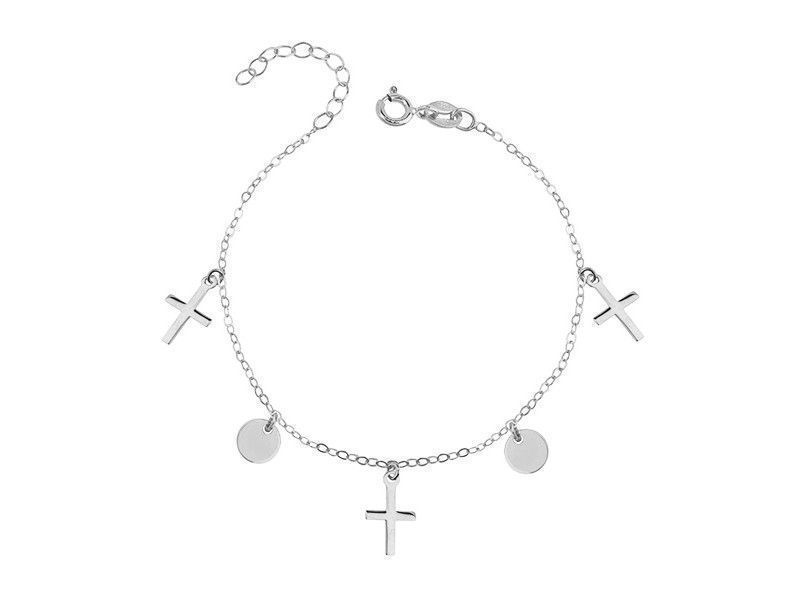 Bransoleta Gwiazd Choker Krzyżyk Kółka Circle Coin R0118B