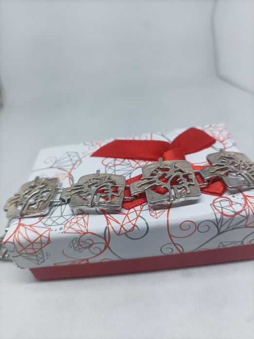 Srebrna bransoletka 925 długość 19,5 cm