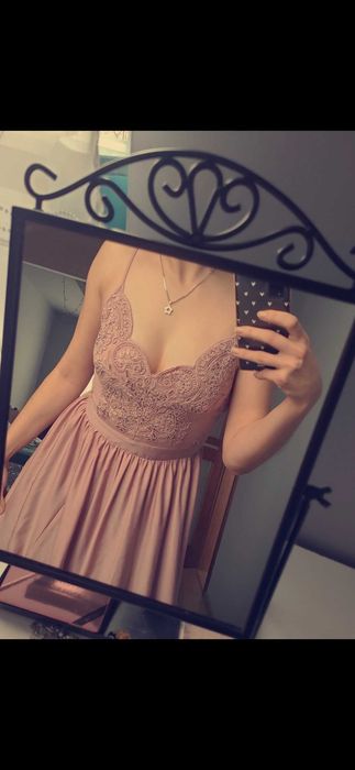 Sukienka elegancka, długa wieczorowa na studniówkę, wesele